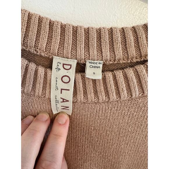 Anthropologie x Dolan Colorblock Lime Crewneck Sweater Phoebe Buffay Boho Small - Picture 5 of 8